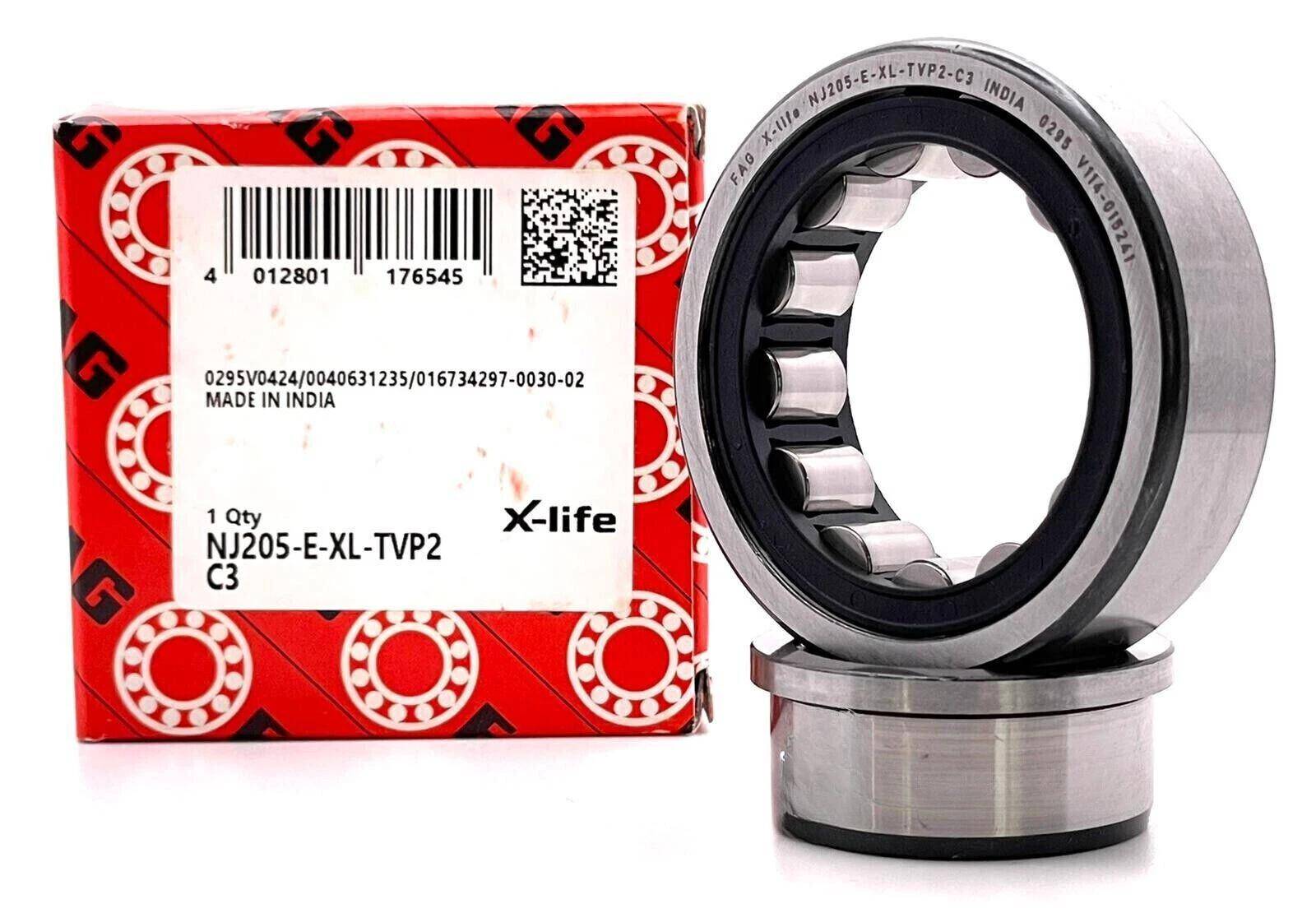 FAG cylindrical roller bearings NJ205-E-XL-TVP2-C3 25x52x15mm